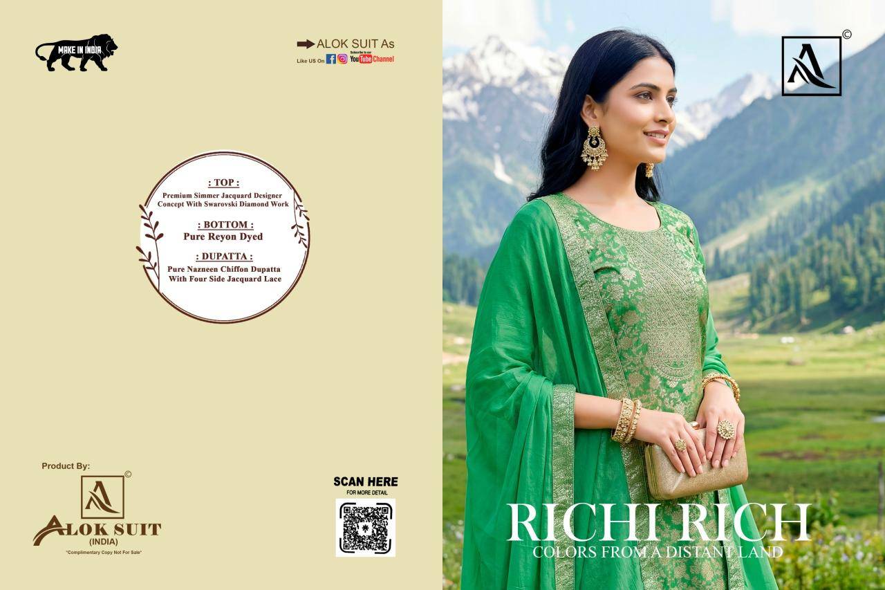 Alok suit richi rich Dress materials for boutique